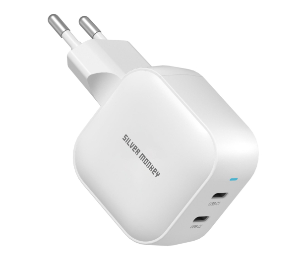 Silver Monkey Ładowarka GaN Smart Duo 48W PD Biała - 1417245 - zdjęcie 8